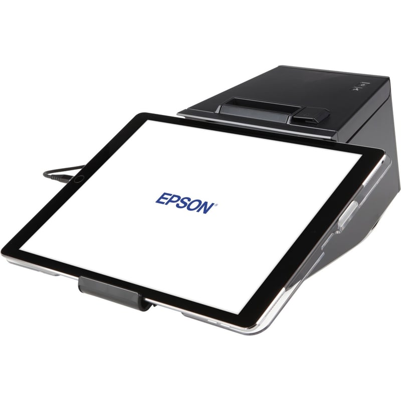Epson OmniLink TM-m30II-SL Desktop Direct Thermal Printer - Monochrome - Receipt Print - Ethernet - USB - USB Host - Bluetooth - With Cutter - Black - 9.84 in/s Mono - 203 dpi - Wireless LAN - 3.15" Label Width - For PC, iOS, Android, Mac - Thumbnail 1
