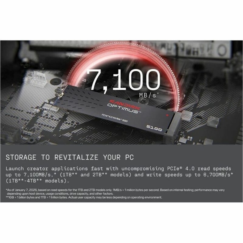 SANDISK OPTIMUS 5100 PCIE 500GB M2 - Thumbnail 4