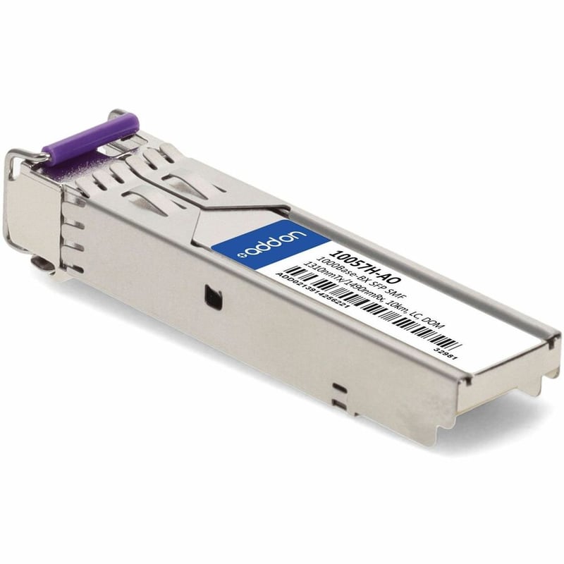 AddOn Extreme Networks 10057H Compatible TAA Compliant 1000Base-BX SFP Transceiver (SMF, 1310nmTx/1490nmRx, 10km, LC, DOM, Rugged) - Thumbnail 3