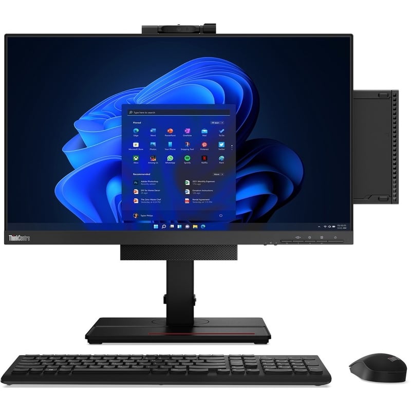 Lenovo ThinkCentre M70q Gen 3 11T3000HUS Desktop Computer - Intel Core i5 12th Gen i5-12400T - 8 GB - 128 GB SSD - Tiny - Black - Thumbnail 4
