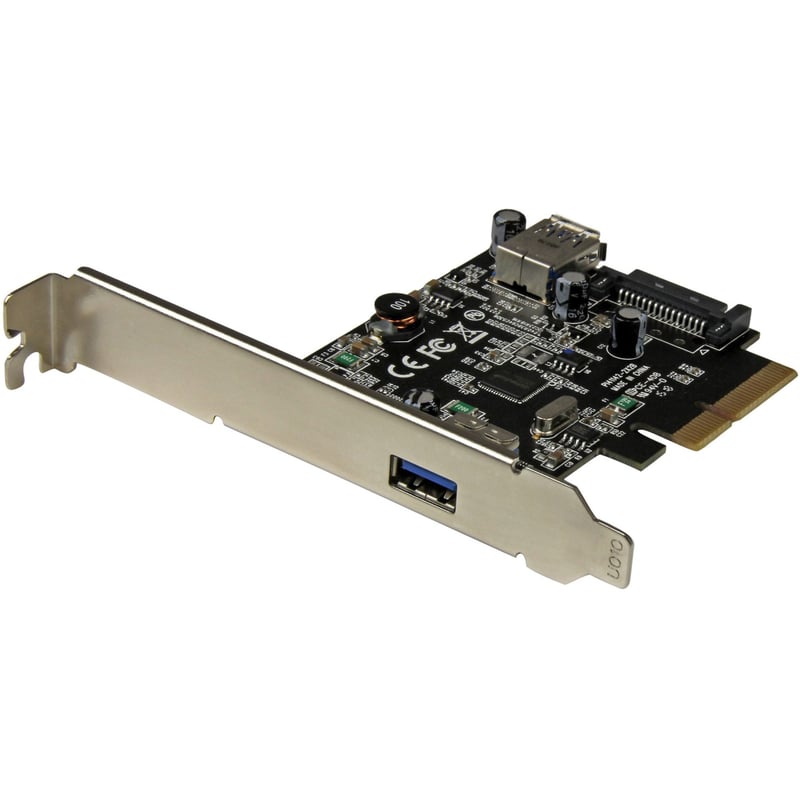 StarTech.com 2 Port USB 3.1 (10Gbps) Card - USB-A 1x External 1x Internal - PCIe USB 3.1 Card with Type-A - PCI Express - Supports UASP - Thumbnail 1