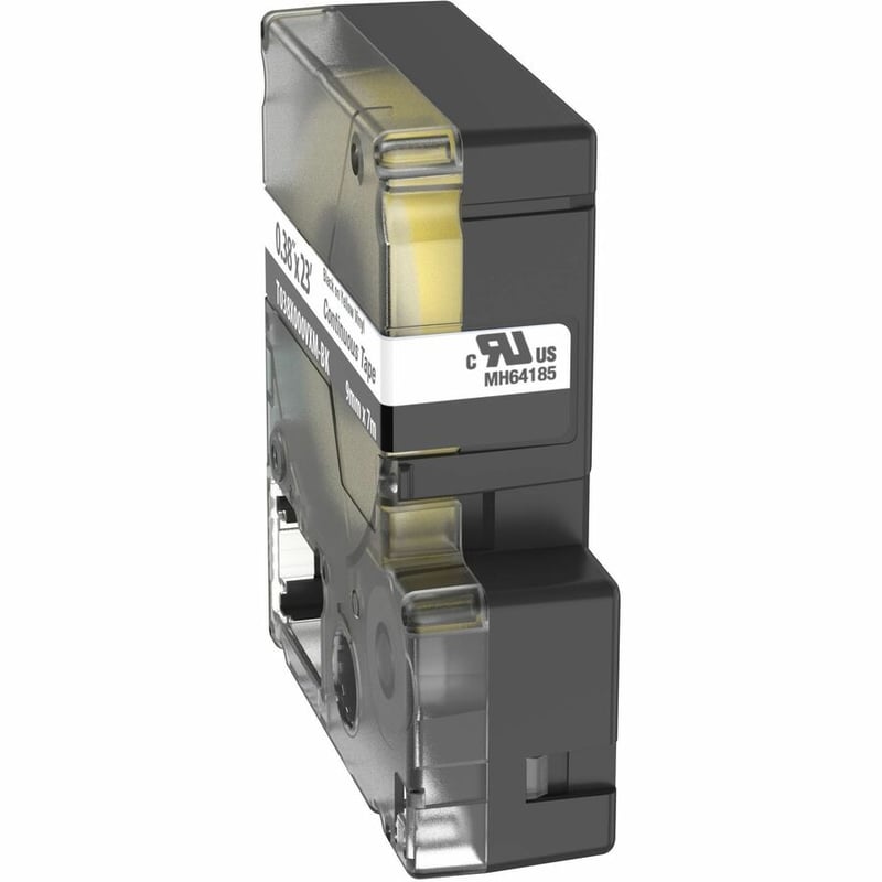 Panduit PXE T038X000VXM-BK MP Printer Cont. Tape, Safety & ID, Vinyl, Blk/Ylw, .38" W - Thumbnail 3