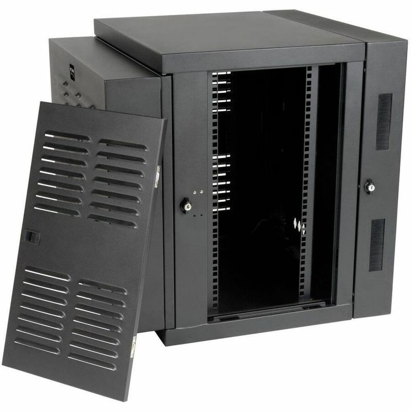 Tripp Lite by Eaton SmartRack 12U Switch-Depth Wall-Mount Small Rack Enclosure for Harsh Environments Hinged Back 230V - Thumbnail 3