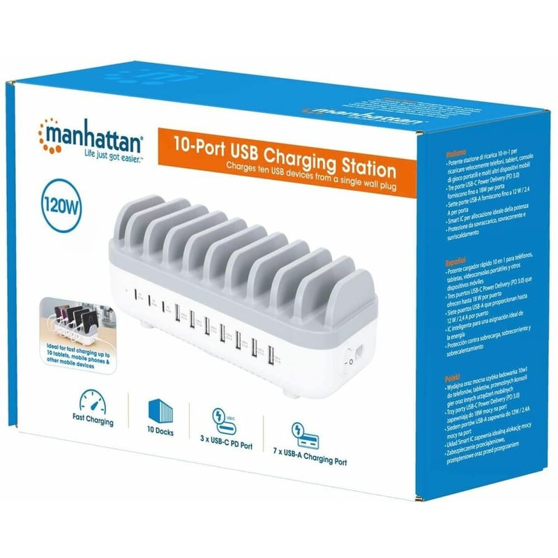 10-PORT USB CHARGING STATION - 120 W - Thumbnail 2