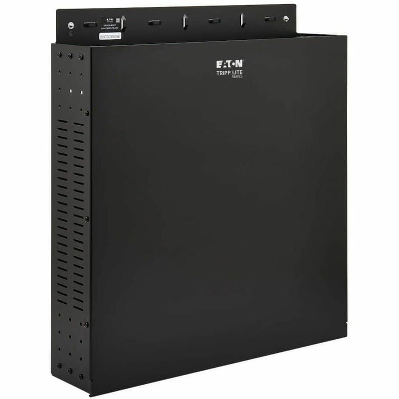 Tripp Lite by Eaton SmartRack 2U Low-Profile Vertical-Mount Vented Wall-Mount Mini Rack Enclosure, Black - Thumbnail 1