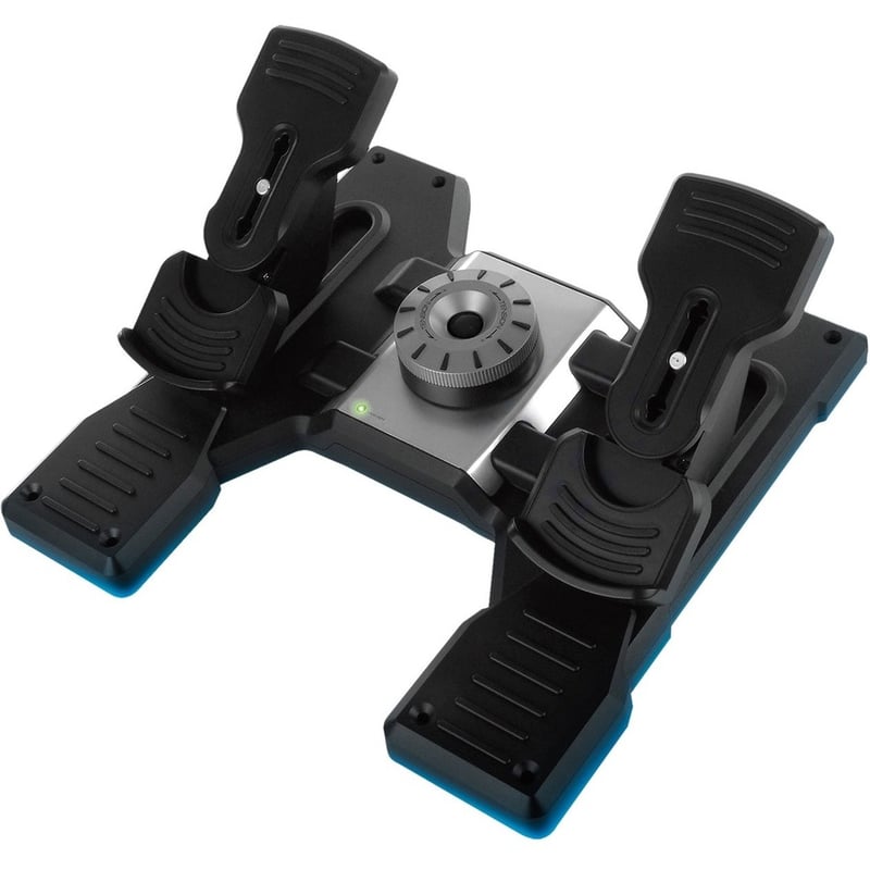 Saitek Flight Rudder Pedals Professional Simulation Rudder Pedals with Toe Brake - Thumbnail 5