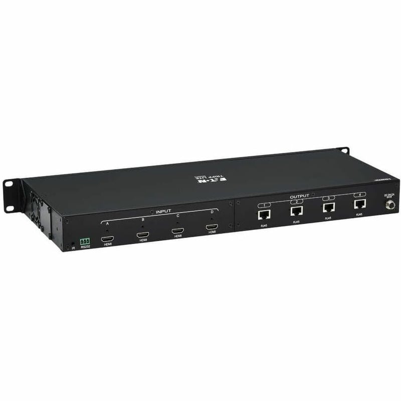 Tripp Lite by Eaton 4x4 HDMI over Cat6 Matrix Switch Kit, Switch/4x Pigtail Receivers - 4K 60 Hz, HDR, 4:4:4, PoC, 230 ft. (70.1 m), TAA - Thumbnail 3