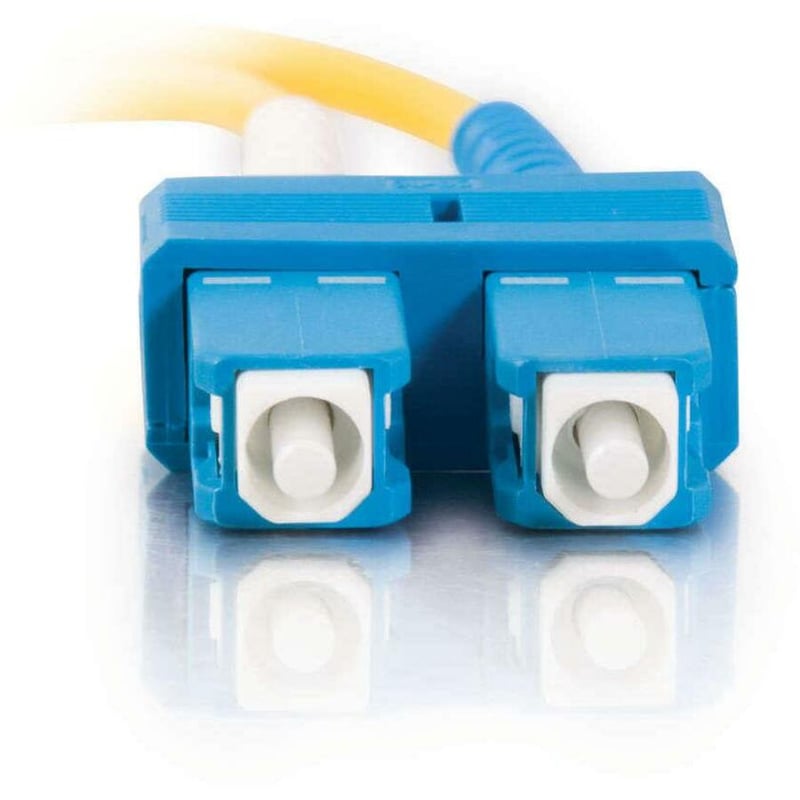 C2G 20m SC-SC 9/125 OS1 Duplex Singlemode PVC Fiber Optic Cable (USA-Made) - Yellow - Thumbnail 3
