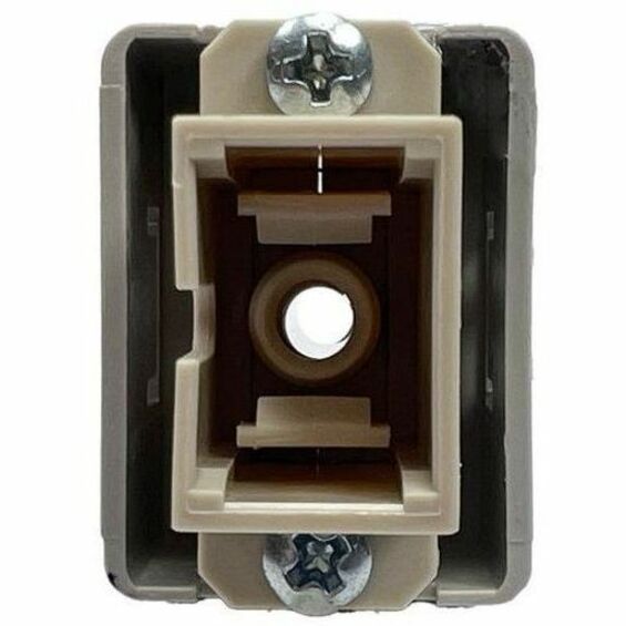 Ortronics TracJack Module, 1-SC Simplex Multimode, Beige Adapter, Light Gray Housing - Thumbnail 3