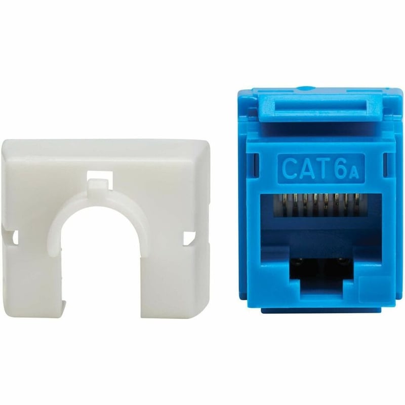 CAT6 KEYSTONE JACK 4PPOE COMP 110/KRONE 568A/B RJ45 BLUE 10-PACK - Thumbnail 3