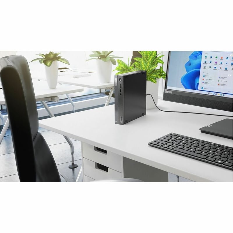 Lenovo ThinkCentre neo 50q Gen 4 12M2000PUV Tiny Thin Client - Intel Celeron 7305 Penta-core (5 Core) 1.10 GHz - Black - Thumbnail 3