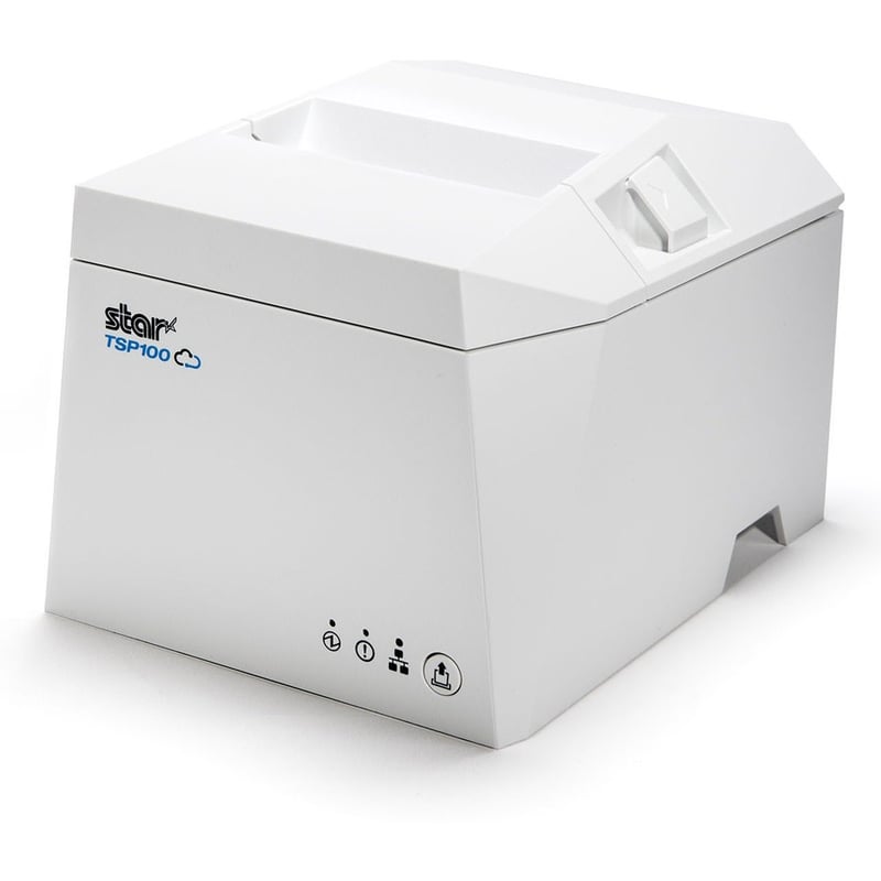 Star Micronics TSP143IVUE Thermal Receipt Printer - TSP100IV, Thermal, Cutter, USB-C, Ethernet (LAN), CloudPRNT, Android Open Accessory (AOA), White, Ethernet and USB Cable, Int PS - Thumbnail 2