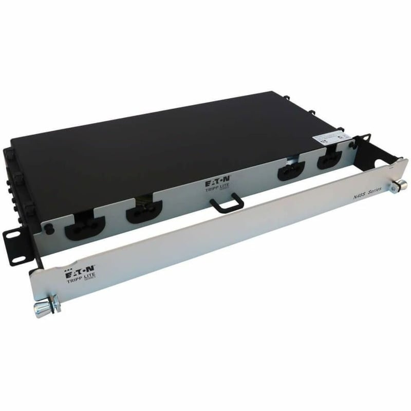 Eaton Tripp Lite Series Preloaded Fiber Panel, 1U - 4x (12F MTP/MPO-APC to 4x LC Duplex F/M) 8F Trunk Cables, OS2 Singlemode, 10 m (32.8 ft.) - Thumbnail 1
