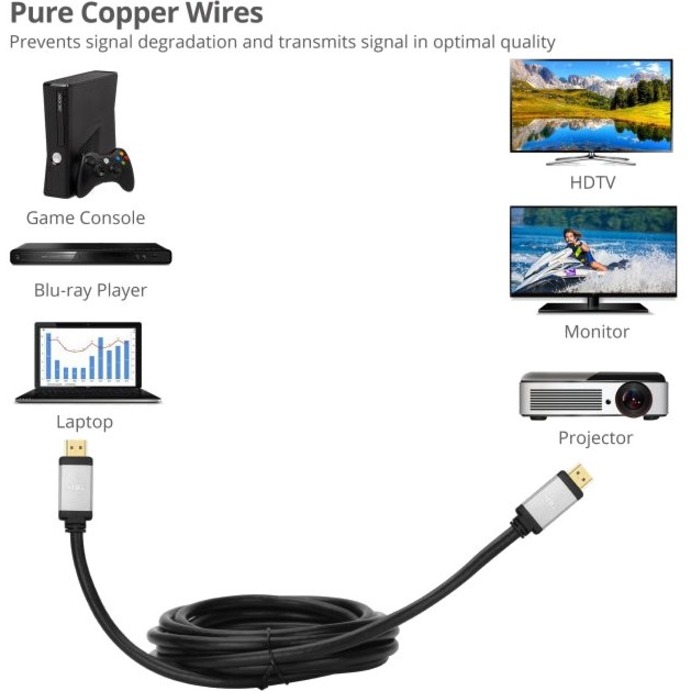 SIIG Ultra High Speed HDMI Cable - 12ft - Thumbnail 5