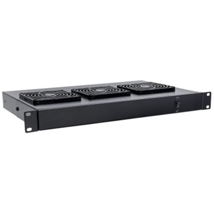 3-Fan Ventilation Unit for 19" Racks, 1U, Black - Thumbnail 2