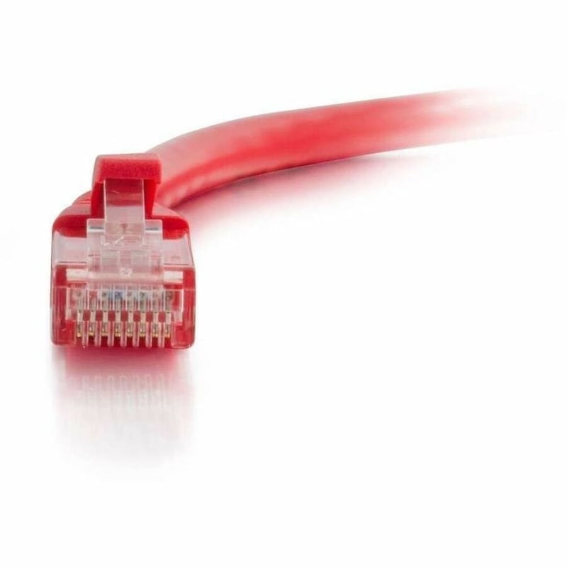 Quiktron 25Ft Q-Series Cat6A Snagless (UTP) Ethernet Network Patch Cable, CM Rated - Red - Thumbnail 2