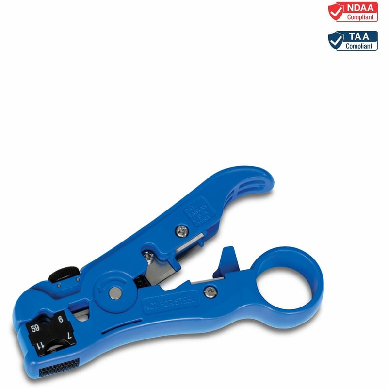 TRENDnet Universal Stripping and Cutting Tool, RG59/6/11/7, UTP, STP, CAT5, 4P/6P/8P, Flat & Round Cables, Adjustable Blade Depth, TC-CT70 - Thumbnail 1