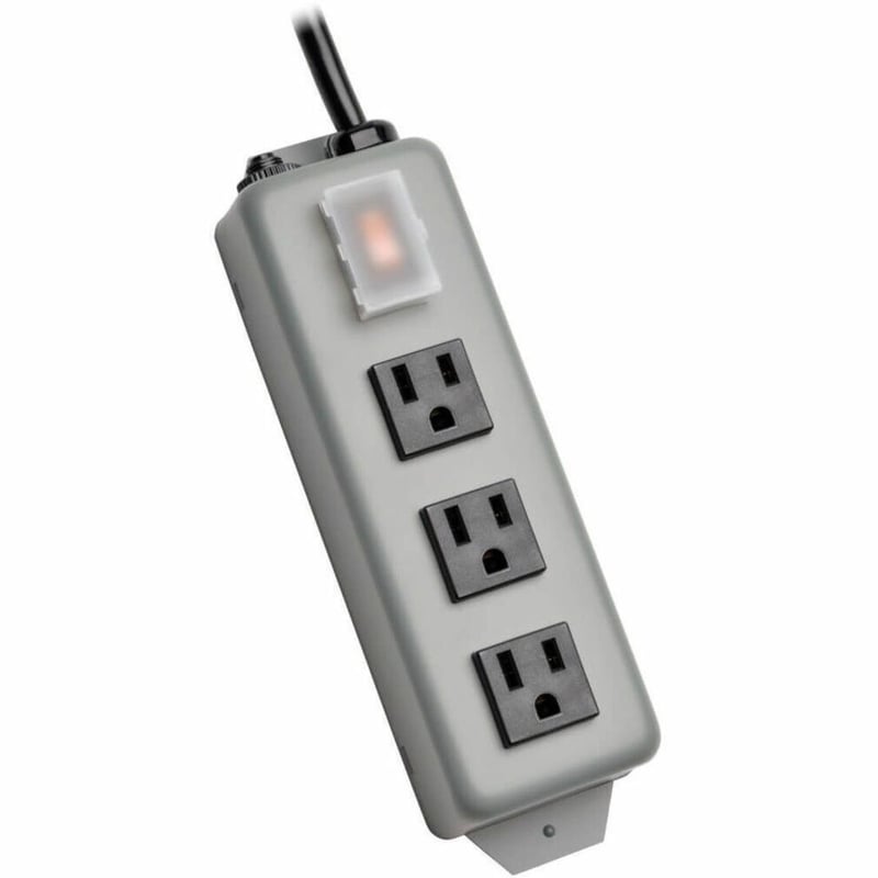 Tripp Lite by Eaton Industrial Power Strip 3-Outlet 9 ft. (2.7 m) Cord NEMA 5-15P Plug Switch Guard - Thumbnail 1