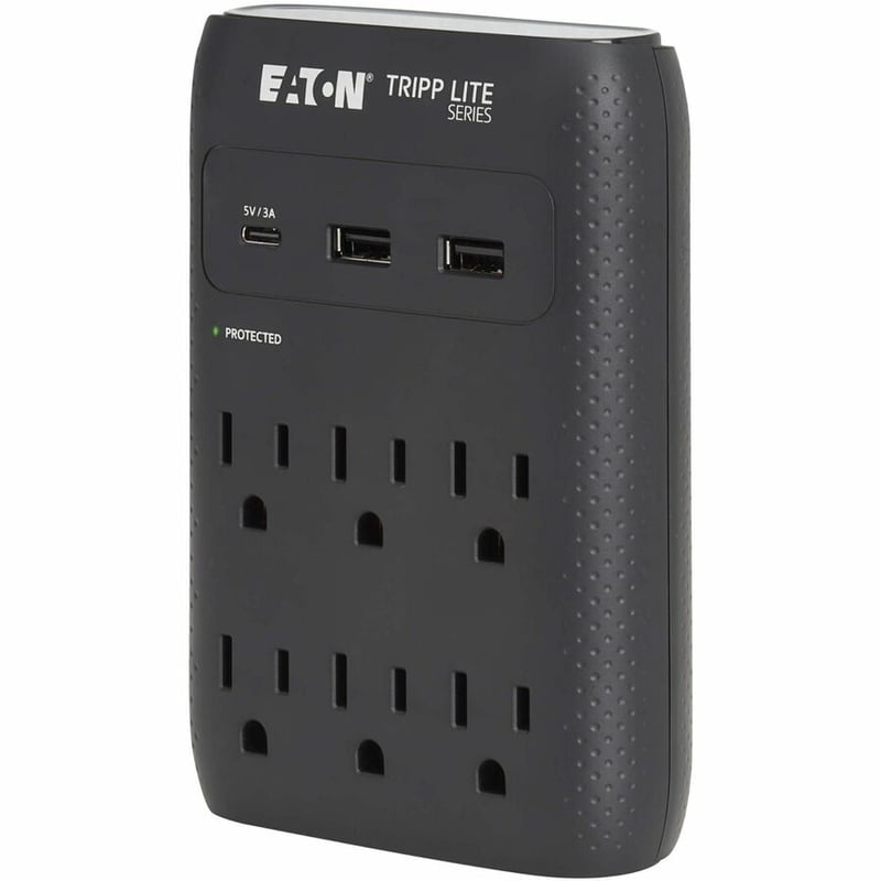 SURGE PROTECTOR 6-OUTLET 5-15R USB-C AND USB-A PORTS DIRECT PLUGIN - Thumbnail 4