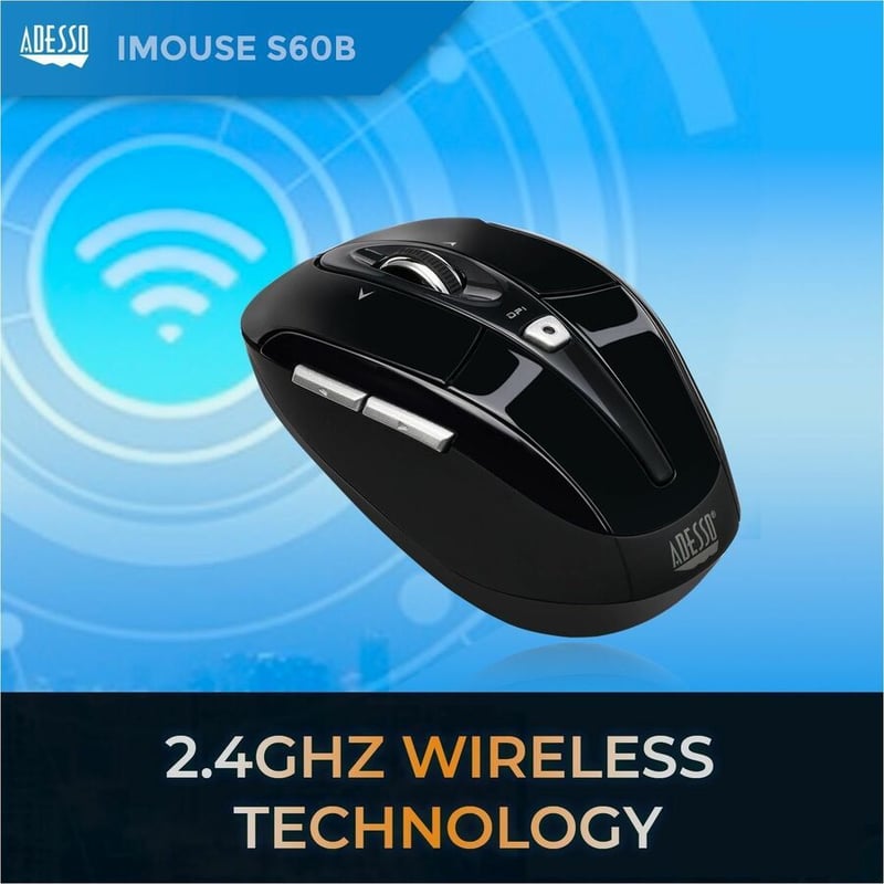 Adesso iMouse S60B - 2.4 GHz Wireless Programmable Nano Mouse - Thumbnail 2