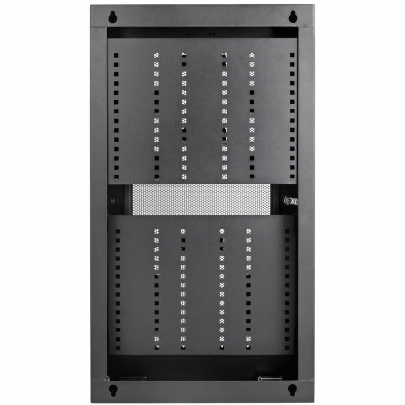 Tripp Lite by Eaton SmartRack 3U Low-Profile Vertical-Mount Switch-Depth Wall-Mount Structured Wiring Enclosure Adjustable Equipment Brackets - Thumbnail 2
