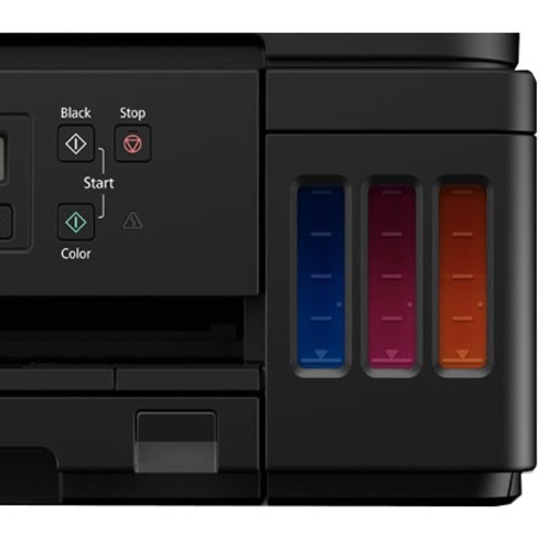Canon PIXMA G G6020 Inkjet Multifunction Printer-Color-Copier/Scanner-4800x1200 dpi Print-Automatic Duplex Print-5000 Pages-350 sheets Input-Color Flatbed Scanner-1200 dpi Optical Scan-Wireless LAN-Wireless PictBridge-Mopria-Canon - Thumbnail 3