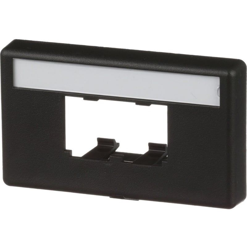 PanNet Mini-Com, Furniture Faceplate, Standard Opening, 2 Port, Black - Thumbnail 1