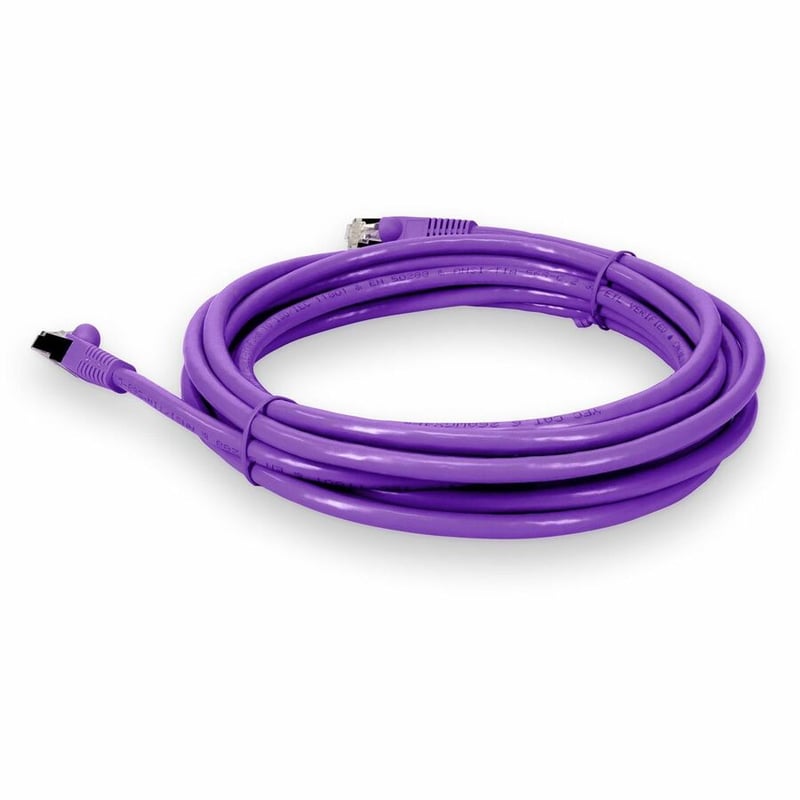 AddOn 40ft Violet CAT 6 Shielded PVC Ethernet Cable Snagless Easy Clear Boot RJ-45 M/M - Thumbnail 3