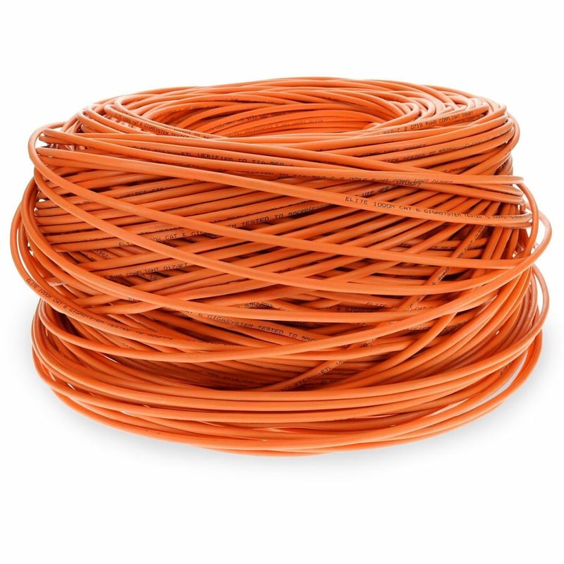AddOn 1000ft Non-Terminated Orange CAT 6 Shielded Plenum-Rated Bulk Cable - Thumbnail 4