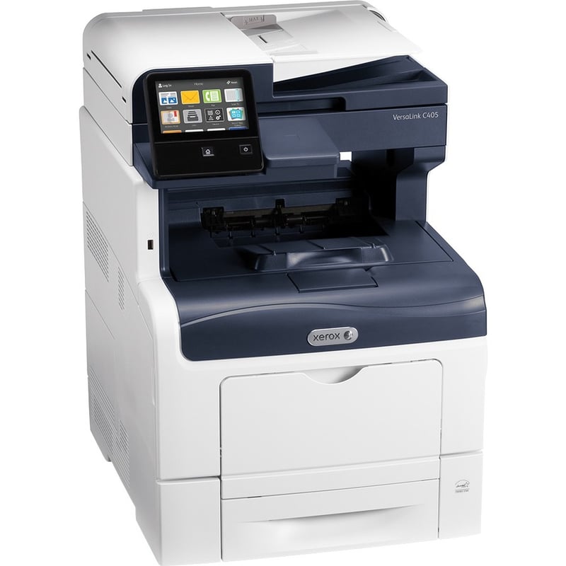 Xerox VersaLink C405/DNM Laser Multifunction Printer-Color-Copier/Fax/Scanner-36 ppm Mono/Color Print-600x600 Print-Automatic Duplex Print-80000 Pages Monthly-700 sheets Input-Color Scanner-600 Optical Scan-Color Fax-Gigabit Ether