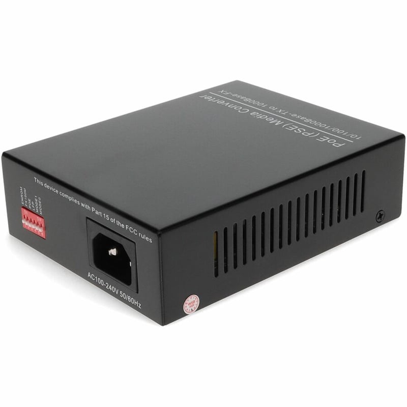 AddOn 10/100/1000Base-TX(RJ45) to 1000Base-SX(ST) MMF 850nm 550m POE Media Converter With EUR Standard Power Supply - Thumbnail 5