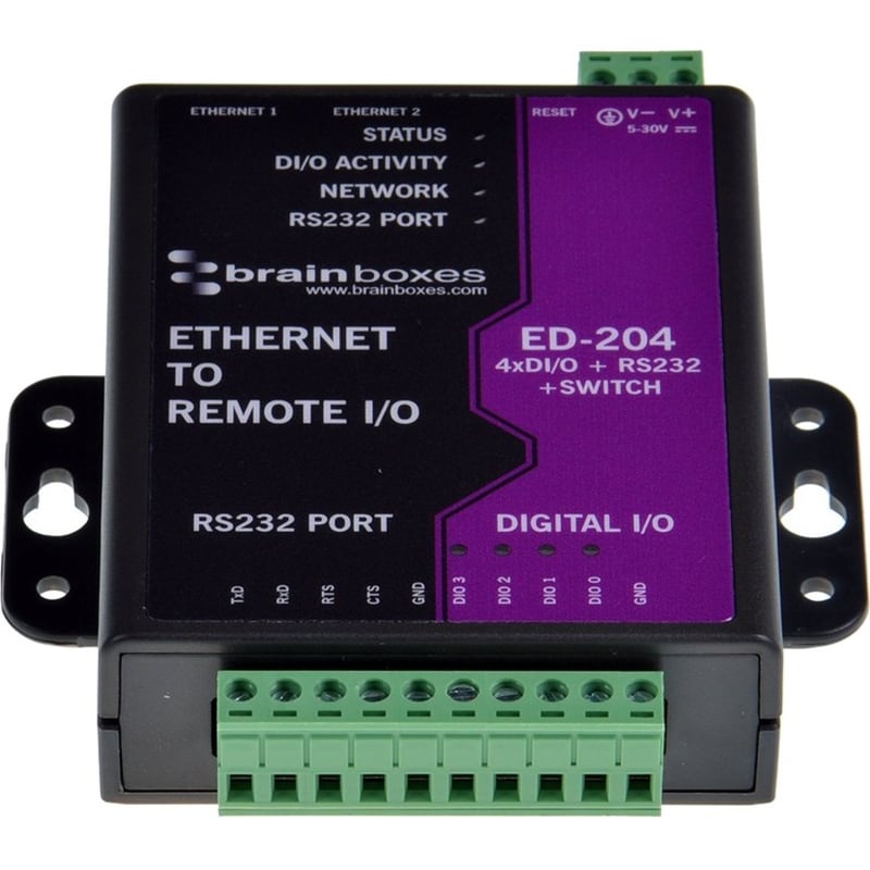 Brainboxes Ethernet to Digital IO + RS232 + Switch - Thumbnail 2