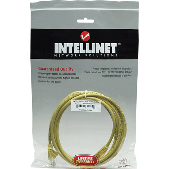 Intellinet Network Solutions Cat5e UTP Network Patch Cable, 14 ft (5.0 m), Yellow - Thumbnail 4