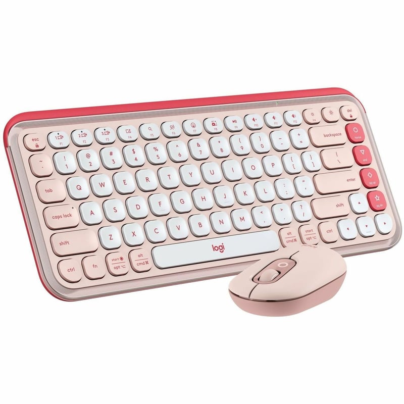 POP ICON COMBO KEYBOARD MOUSE ROSE OFF-WHITE - Thumbnail 1