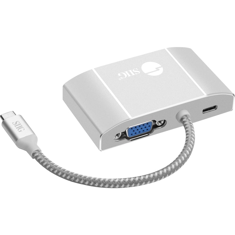 SIIG USB-C to 3-in-1 Multiport Video Adapter with PD Charging - DVI/HDMI/VGA - Thumbnail 2