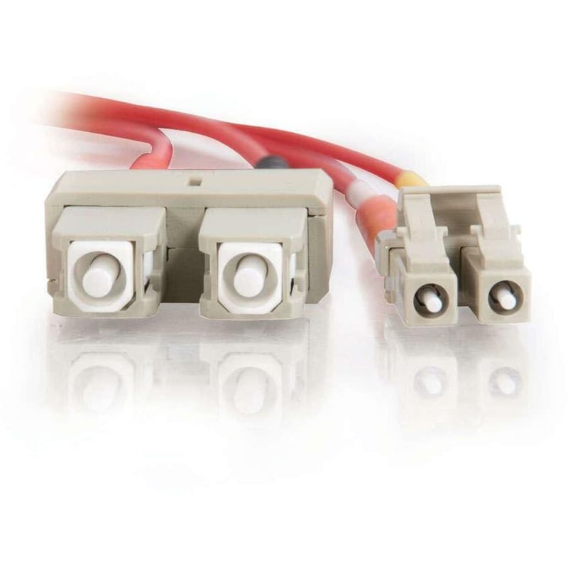 C2G-10m LC-SC 62.5/125 OM1 Duplex Multimode Fiber Optic Cable (Plenum-Rated) - Red - Thumbnail 3