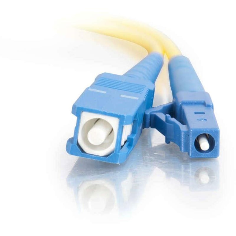C2G-1m LC-SC 9/125 OS1 Simplex Singlemode PVC Fiber Optic Cable - Yellow - Thumbnail 3