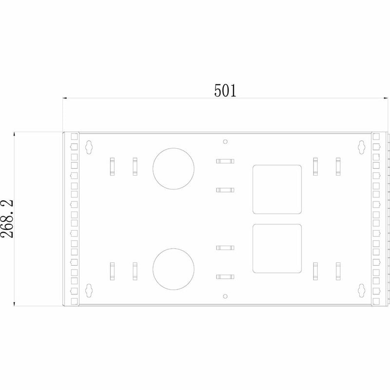4XEM 6U Wall Mount for Rackmount Equipment, Network Equipment - Black - Thumbnail 5