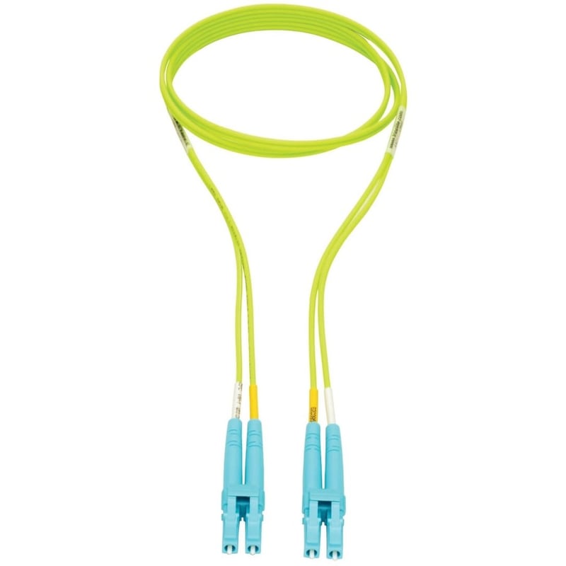Eaton Tripp Lite Series 100G Duplex Multimode 50/125 OM5 Fiber Optic Cable, Lime Green, LC/LC, 1 m (3.3 ft.) - Thumbnail 2