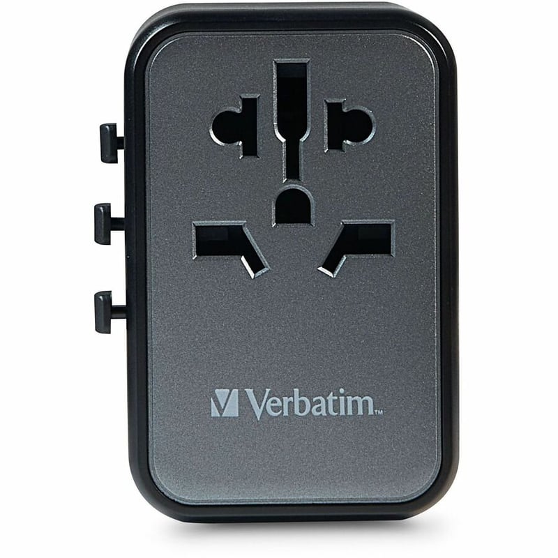 VERBATIM 70W TRAVEL ADAPTER GAN UNIVERSAL ADAPTER USB-C USB-A - Thumbnail 4