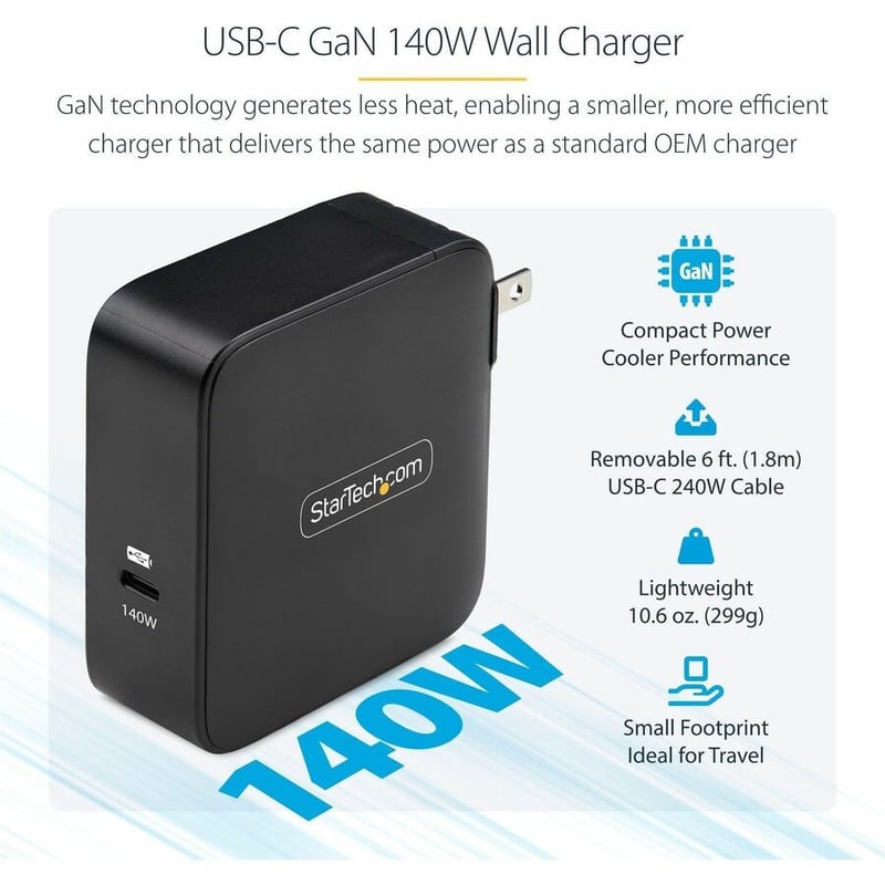 140W USB-C WALL CHARGER GAN POWER ADAPTER PORTABLE PD 3.1 - Thumbnail 2