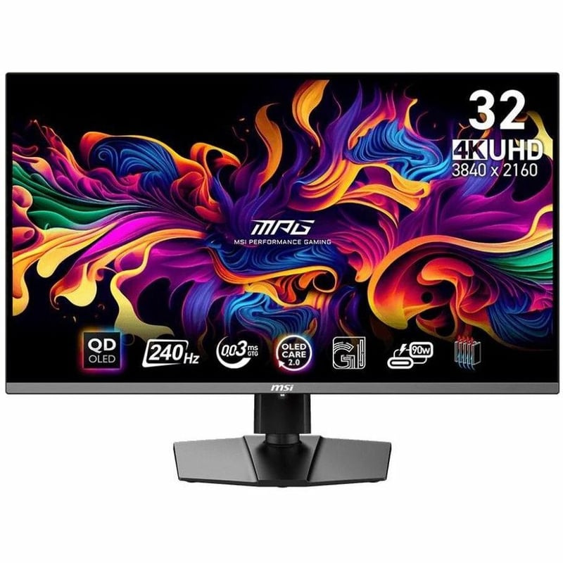 MSI MPG 321URX QD-OLED 32" Class 4K UHD Gaming OLED Monitor - 16:9 - Black - Thumbnail 1