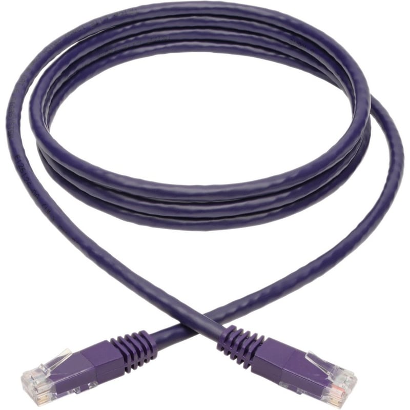Eaton Tripp Lite Series Cat6 Gigabit Molded (UTP) Ethernet Cable (RJ45 M/M), PoE, Purple, 6 ft. (1.83 m) - Thumbnail 2