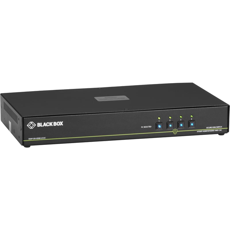 Black Box Secure NIAP 3.0 KVM Switch - Single-Head, HDMI, CAC, 4K, 4-Port - Thumbnail 1