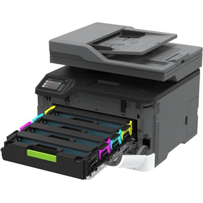 Lexmark CX431adw Laser Multifunction Printer-Color-Copier/Fax/Scanner-26 ppm Mono/26 ppm Color Print-2400x600 dpi Print-Automatic Duplex Print-75000 Pages-251 sheets Input-600 dpi Optical Scan-Color Fax-Wireless LAN - Thumbnail 4