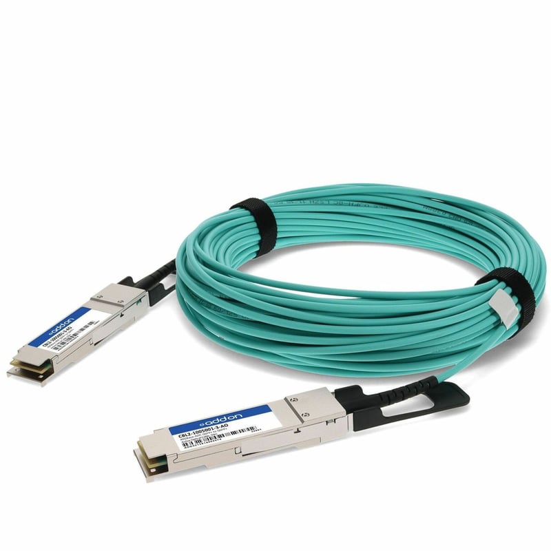 AddOn Intel® Compatible TAA Compliant 40GBase-AOC QSFP+ Active Optical Cable (850nm, MMF, 50m) - Thumbnail 1