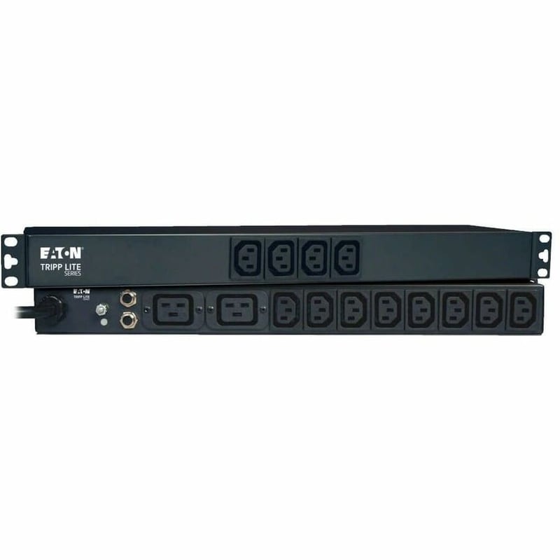 Tripp Lite by Eaton PDU 1.9-3.8kW Single-Phase 120-240V Basic PDU 14 Outlets (12 C13 & 2 C19) C20 with 5 Adapters 10 ft. (3.05 m) Cord 1U Rack-Mount - Thumbnail 4