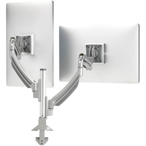 Chief Kontour K1C Dynamic Dual Monitor Arm Desk Mount - For 10-32 Inch Monitors - Display Desk Mount - Silver