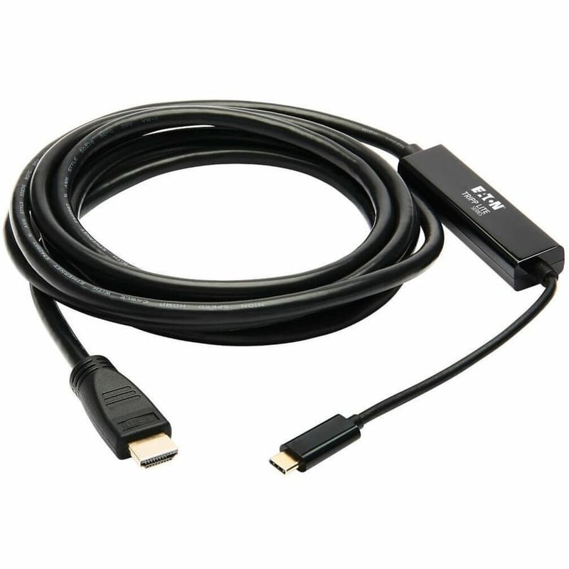 Tripp Lite by Eaton USB-C to HDMI Active Adapter Cable (M/M) 4K 60 Hz 4:4:4 HDCP 2.2 Mid-Cable Adapter Black 10 ft. (3.1 m) - Thumbnail 2