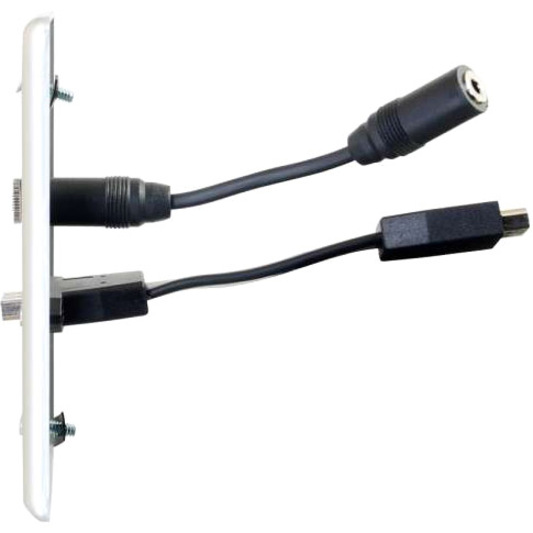 C2G Single Gang HDMI Wall Plate with 3.5mm Audio Aluminum - Thumbnail 3